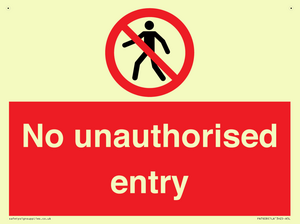No unauthorised entry